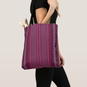 HAMbWG - Tote Bag - Ruby Gradient Stripes