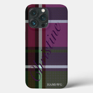 HAMbWG  Tough Xtreme Phone Case - Teal Plum Plaid