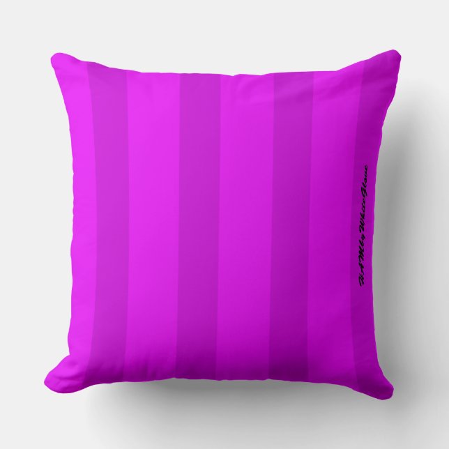 HAMbWG Vanity Pillow - Add name - Violet Stripe (Front)