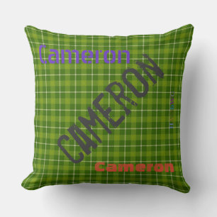 HAMbWG Vanity Pillow - Add your name - Green Plaid