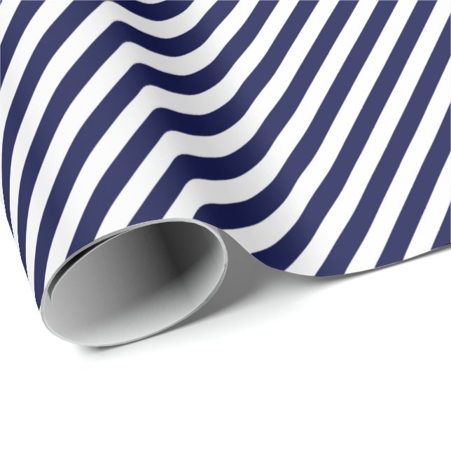 HAMbWG Wrapping Paper - Navy White Stripe (Roll Corner)