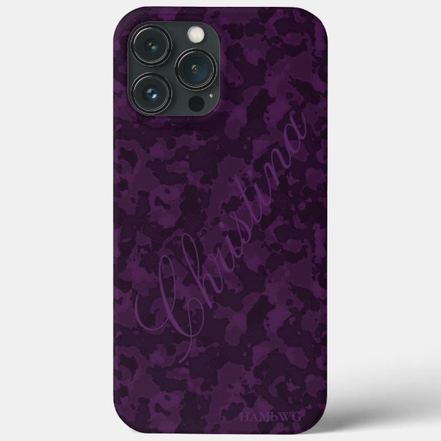 HAMbWG  Xtreme Phone Case - Amethyst Camouflage (Back)