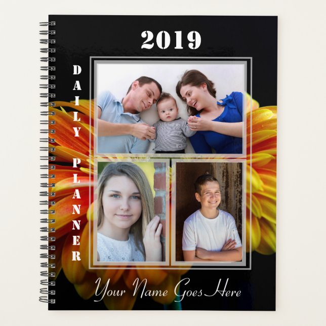 HAMbWG - Yellow Orange Gerber Daisy Planner (Front)