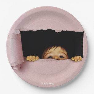 HAMbyWG - 9" Paper Plates - Peek-a-boo Baby