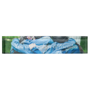 HAMbyWG - Acrylic Desk Nameplate - Best of Friends