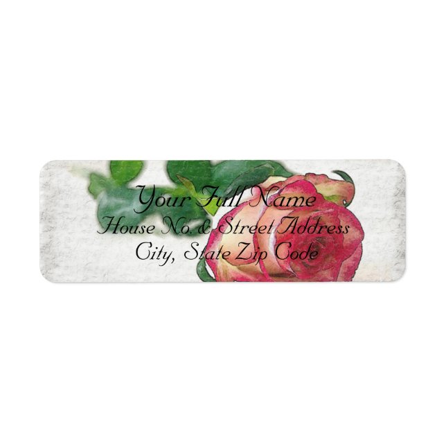HAMbyWG - Address Labels - Single Rose (Front)