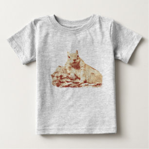 HAMbyWG American Apparel Lap T- Vintage Squirrel Baby T-Shirt