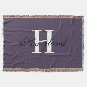 HAMbyWG Any Colour Monogram Throw Blanket