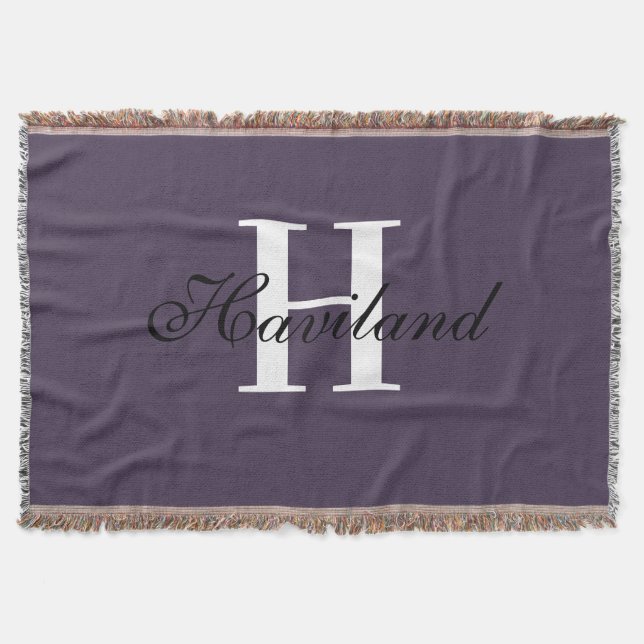HAMbyWG Any Colour Monogram Throw Blanket (Front)