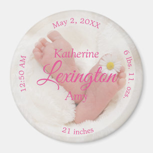 HAMbyWG - Baby Birth Announcement Magnet