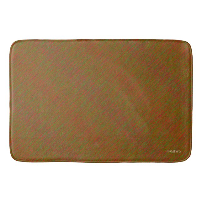 HAMbyWG - Bath Mat - Crazy Red Lime Green (Front)