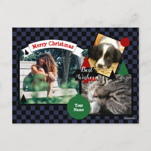 HAMbyWG Chequered Background Christmas Card