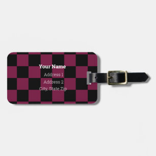 HAMbyWG Chequered Design Luggage or Bag Tag