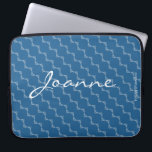 HAMbyWG - Circle Pattern in any colour Laptop Sleeve<br><div class="desc">HAMbyWhiteGlove  - Circle Pattern with any colour Background,  with or without your name - just choose the personalise and customise options!  or call 203-302-0337 for assistance by HAMbWG. Shown here with a a warm blue background.</div>