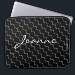 HAMbyWG - Circle Pattern in any colour Laptop Sleeve<br><div class="desc">HAMbyWhiteGlove  - Circle Pattern with any colour Background,  with or without your name - just choose the personalise and customise options!  or call 203-302-0337 for assistance by HAMbWG. Shown here with a black background.</div>