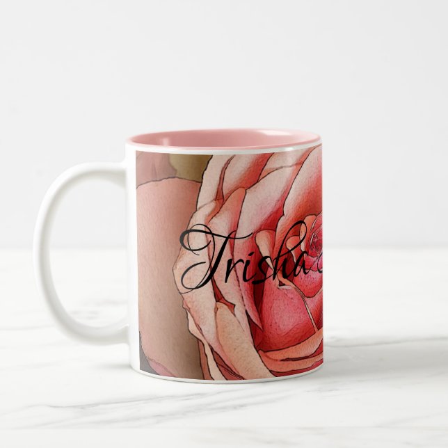 HAMbyWG - Coffee Mug - Peach Rose (Left)