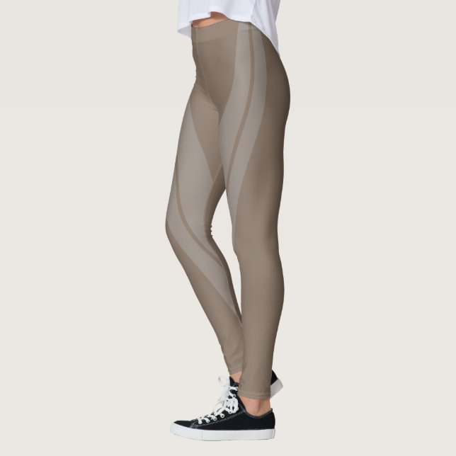 HAMbyWG - Compression Leggings - 2 Tone/Taupe (Left)