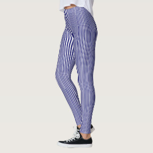 HAMbyWG Compression Leggings Navy & White Stripes