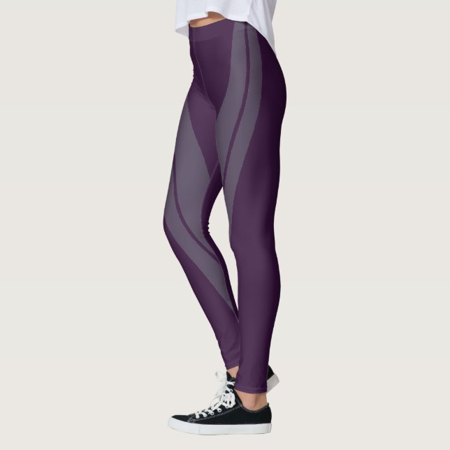 HAMbyWG - Compression Leggings - Plum 2 Tone (Left)