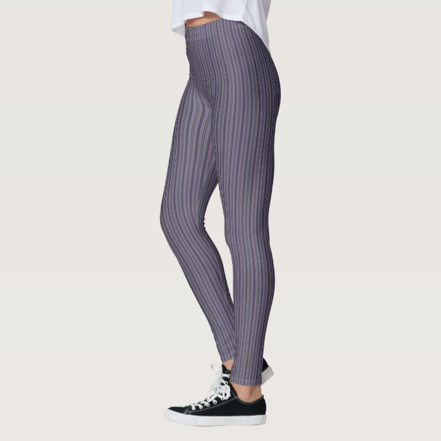HAMbyWG - Compression Leggings - Purple Stripes (Left)