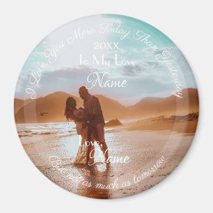 HAMbyWG - Couple in Sunset Love Personalised Magnet