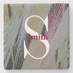 HAMbyWG Craft Look with Monogram Stone Coaster