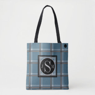 HAMbyWG - Custom Name & Monogram Tartan Tote Bag