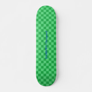 HAMbyWG Designed - Saketeboard - Green Chequered Skateboard