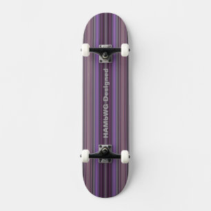 HAMbyWG Designed Skateboard - Plum  Purple Stripes