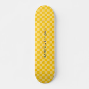 HAMbyWG Designed - Skateboard - Yellow Chequered