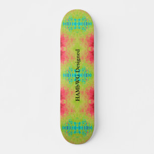 HAMbyWG Designed - Tye Dyed Green PInk Blue Skateboard