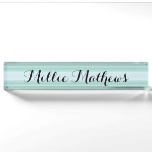 HAMbyWG - Desk Name Plate - Aqua Gradient