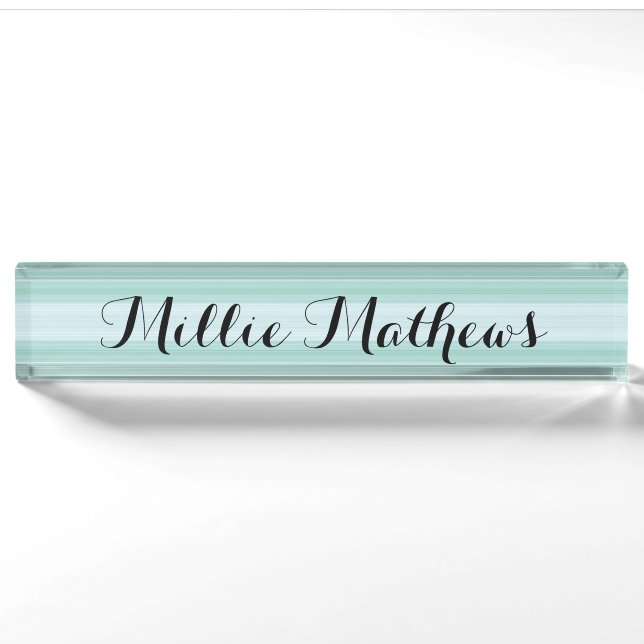 HAMbyWG - Desk Name Plate - Aqua Gradient (Front)