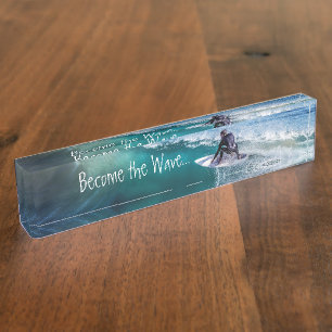 HAMbyWG Desk Name Plate - Become the Wave