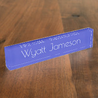 HAMbyWG - Desk Name Plate - Blue