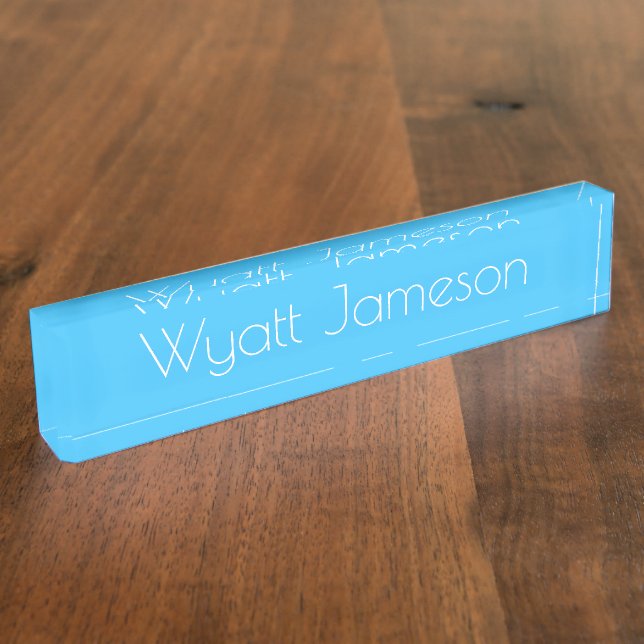 HAMbyWG - Desk Name Plate - Kid Blue (Side)