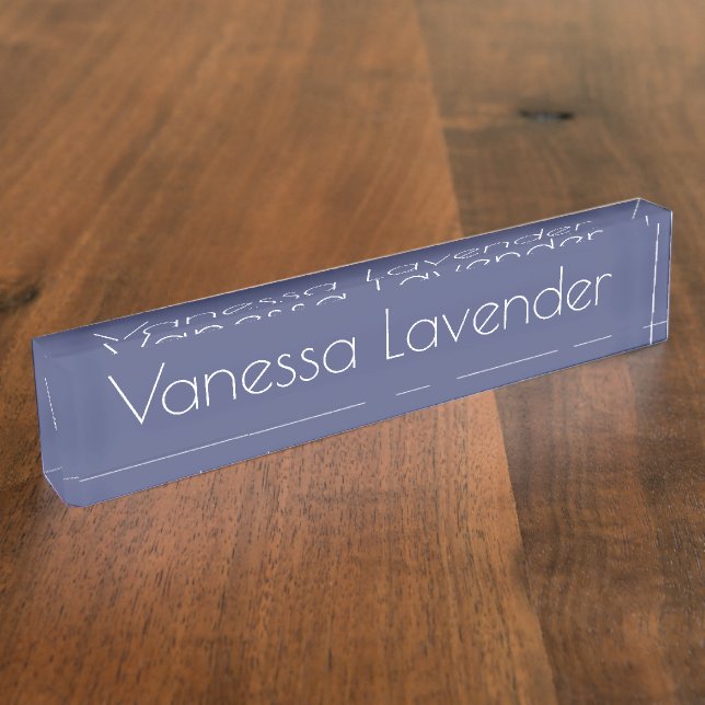 HAMbyWG - Desk Name Plate - Lavender (Side)
