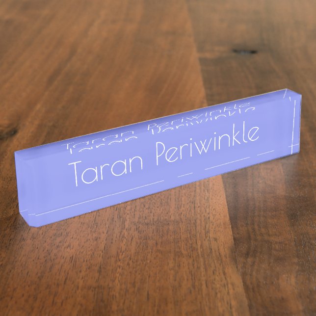 HAMbyWG - Desk Name Plate - Periwinkle (Side)
