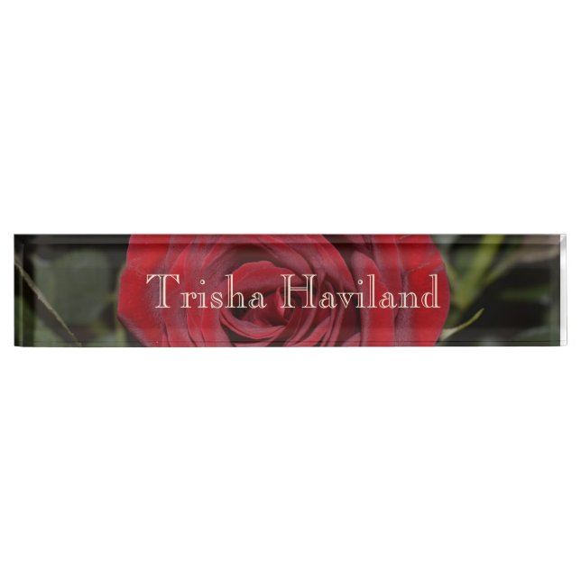 HAMbyWG Desk Name Plate - Rose Bush (Front)