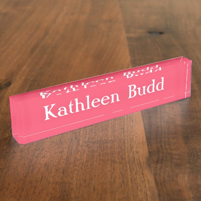 HAMbyWG - Desk Name Plate - Rose Pink (Side)