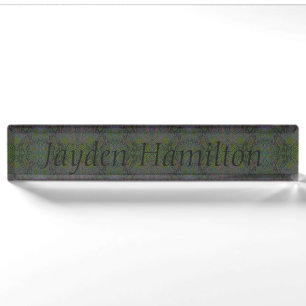 HAMbyWG - Desk Name Plate - Snake Green/Purple