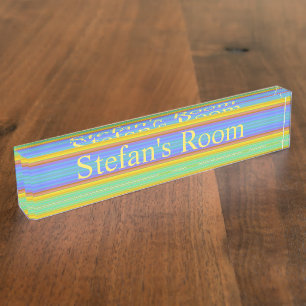 HAMbyWG - Desk Nameplate - Bow Blue