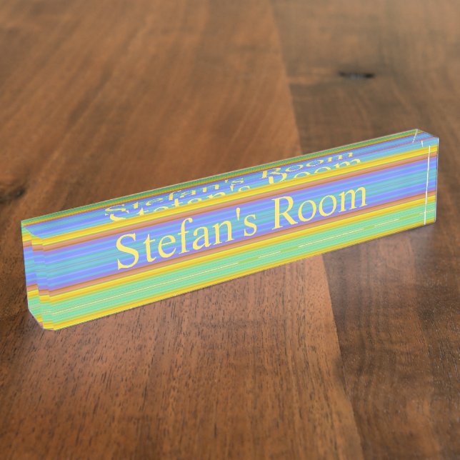 HAMbyWG - Desk Nameplate - Bow Blue (Side)