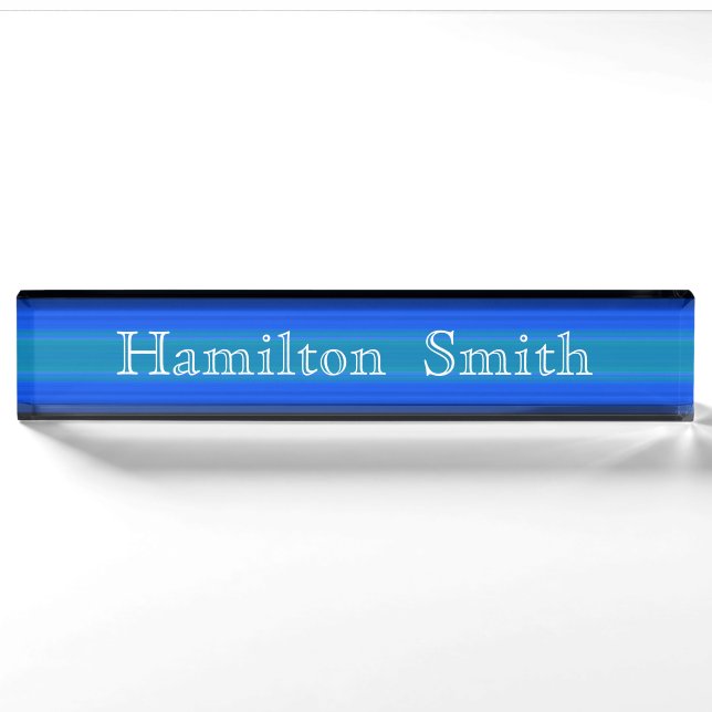 HAMbyWG -Desk Nameplate - Bright Blue Green (Front)