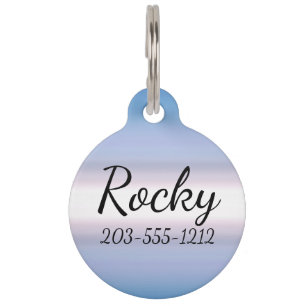 HAMbyWG - Dog Name Tag - Fading Blue