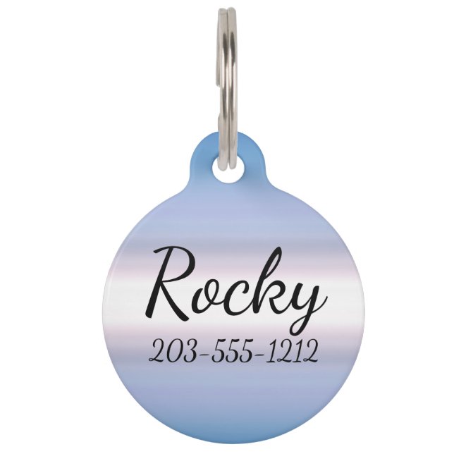 HAMbyWG - Dog Name Tag - Fading Blue (Front)