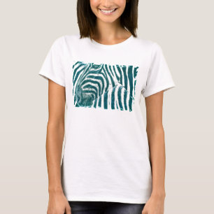 HAMbyWG Fine Long Sleeve T-Shirt - Teal Zebra