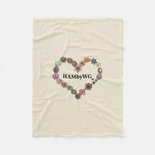 HAMbyWG - Fleece Blanket - Jewelled Heart Logo