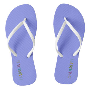 HAMbyWG - Flip-Flops - Periwinkle w Multi Logo Thongs