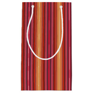 HAMbyWG Gift Bag - Orange Pink Red White Stripe